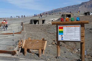 火山ガス濃度ランプ［阿蘇火口見学 再開状況］