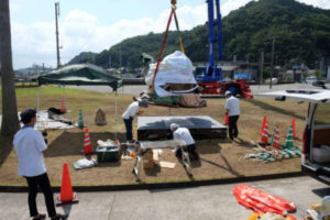 ジンベエ像 設置場所：住吉海岸公園［熊本 ワンピース銅像］